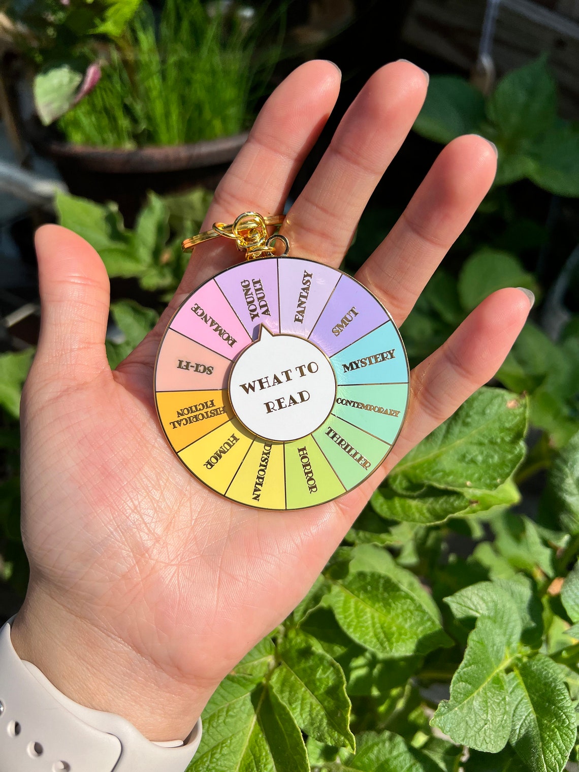 What to Read Wheel Keychain Spinning Keychain Interactive Etsy