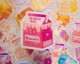 Holographic Juice Sticker | Reading Juice | Book tropes stickers | Bookish Stickers | Kindle Stickers | Waterproof | Gift for book lovers