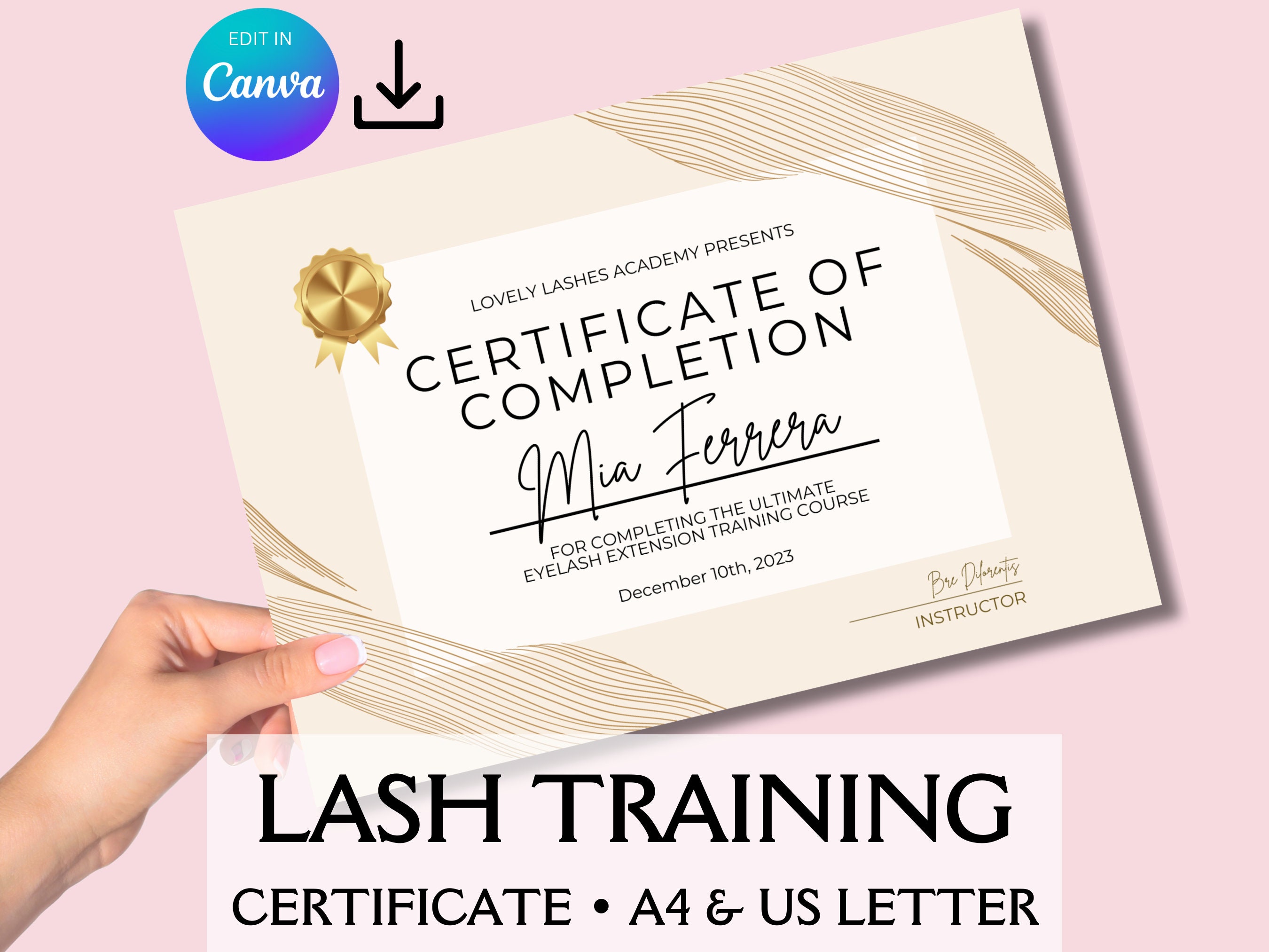 Cosmetology Certificate of Completion - Etsy, image size:2700x2025