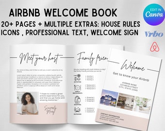 Modello di libro di benvenuto Airbnb, Libro degli ospiti moderno di Airbnb, Libro di benvenuto VRBO, Libro degli ospiti Airbnb modificabile, Manuale della casa, Airbnb deve avere, STR