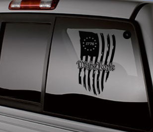 Autocollant Vinyle Drapeau Américain En Détresse – Lot De 2, Oracal, Pour Voiture, Fenêtre, Camion, Pare-chocs