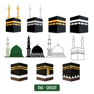 Kaaba svg, Mecca svg, Islamic svg - 12 Pack Cricut SVGs - Create Custom Materials with Cricut Design Space