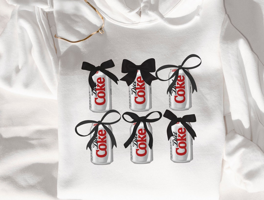 Coca-Cola - Diet Coke Bottle Bow - Ladies Oversized Fleece Hoodie Sweatshirt