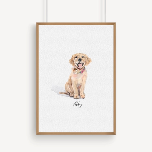 Mini aquarel huisdier portret van foto, hond herdenkingsbal, cadeau huisdier sympathie, aangepast huisdier cadeau voor hondenliefhebbers, attent huisdier cadeau