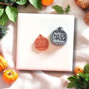 Spooky Pumpkin Polymer Clay Earring Cutter | Jack O’Lantern Design | Fall Pumpkin Polymer Clay Cutter Tool