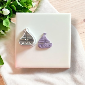 Nautical Sailboat Clay Cutter, Beachy Jewelry Making Tool, Coastal Earring Cutter, Ocean Vibe Dangles, Sea Inspired Polymer Cutter