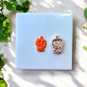 Pumpkin Baby Polymer Clay Cutter | Halloween Earring Mold | Cute Jack-o’-Lantern Clay Cutter for Fall Jewelry