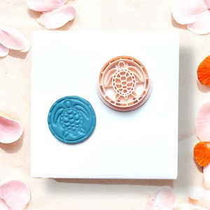 Sea Turtle Circle Clay Cutter Ocean Theme Polymer Tool for Earrings Summer Beach Jewelry Sea Animal Embosser Coastal Supplies