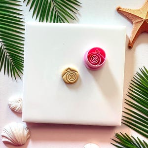 Paper Boat Waves Clay Cutter | Ocean Spiral Polymer Clay Stamp | Nautical Paper Boat Clay Cutter for Coastal Inspired Designs