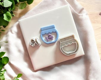 Fish Bowl Clay Cutter Set: Mini Fish Dangle Jewelry Mold