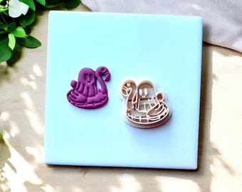 Gruselige Flamingo Geist Clay Cutter: Halloween Polymer Ohrring Werkzeug
