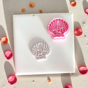 Coastal Lighthouse Shell Clay Cutter | Polymer Clay Earring Tool | Ocean Wave Beach Mold for Jewelry Making