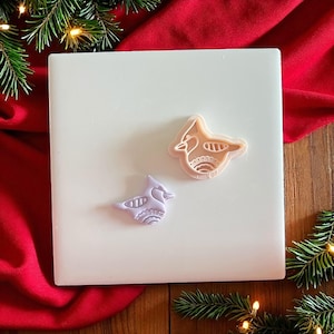 Cardinal Clay Cutter: Winter Bird Polymer Clay Stamp