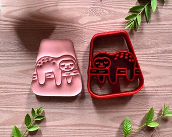 Sleepy Sloth Polymer Clay Cutter | Cute Animal Tool | Relaxed Jungle Sloth Design for Makers
