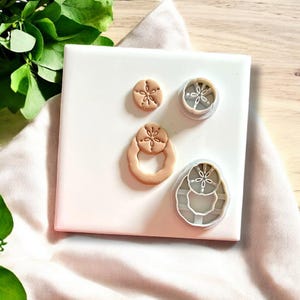 Sand Dollar Earring Clay Cutter Set, Coastal Polymer Clay Jewelry Tool For Summer Earrings, Beach Theme Earring Mold