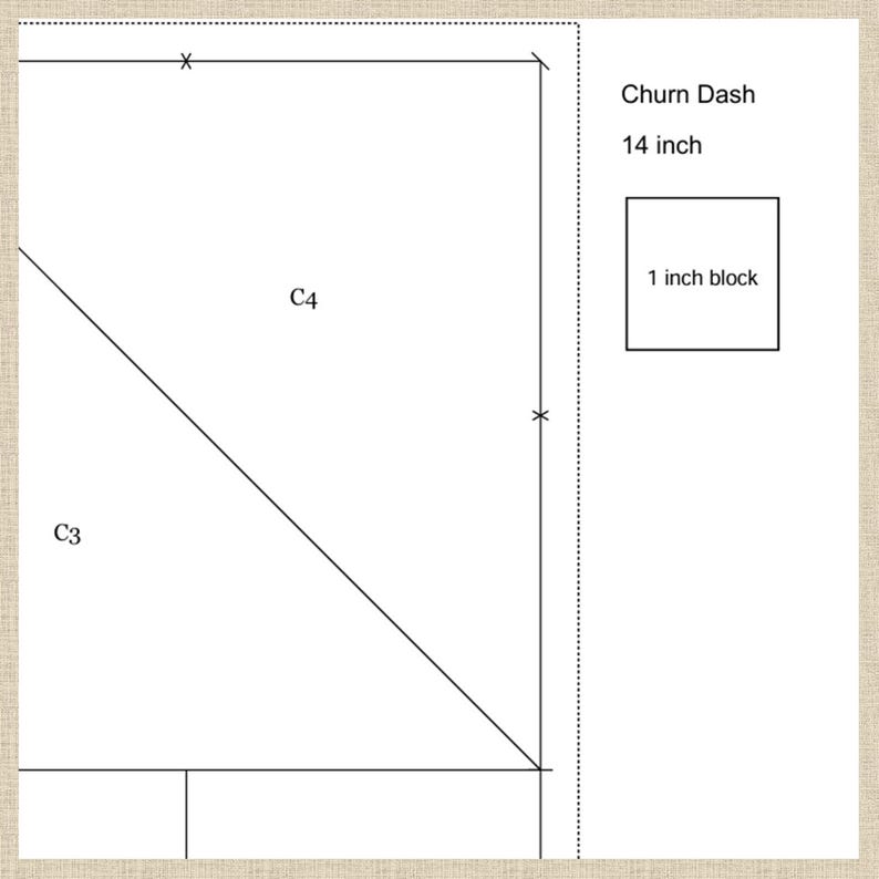 Churn Dash Quilt Block FPP PDF Pattern: Easy Paper Piecing. 5 Sizes 8 ...