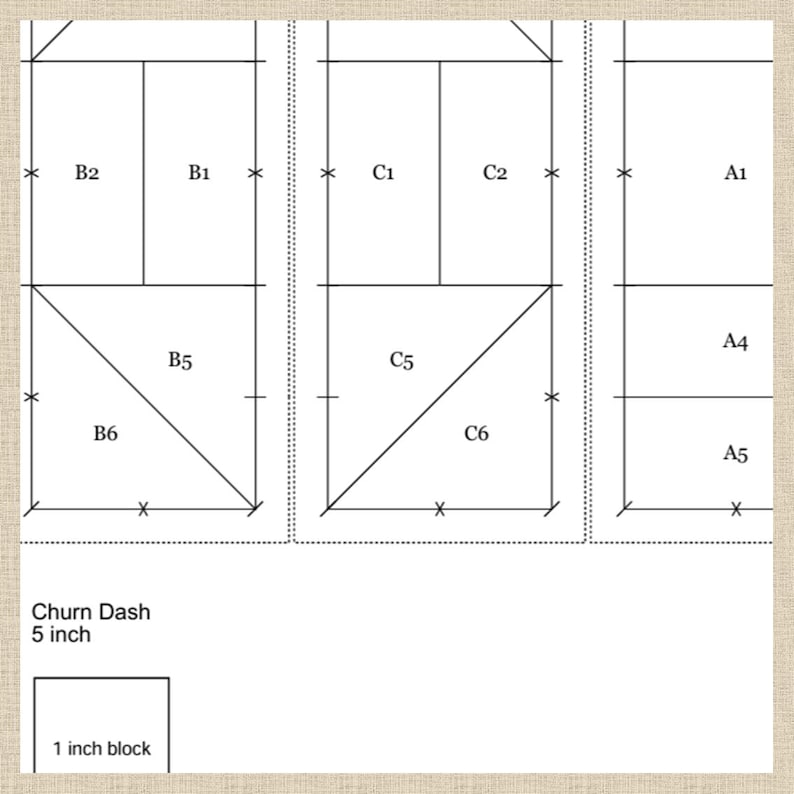 Churn Dash Quilt Block FPP PDF Pattern: Easy Paper Piecing. 5 Sizes 3 ...