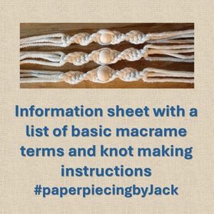 Liste des termes de base du macramé et instructions pour faire des noeuds