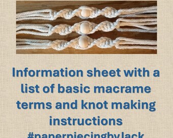 Lista de términos básicos de macramé e instrucciones para hacer nudos