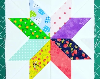 Liberty Star Quilt Block: Foundation Paper Piecing PDF Pattern (12 inch)