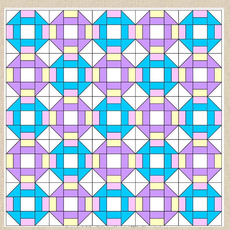 Churn Dash Quilt Block FPP PDF Pattern: Easy Paper Piecing. 5 Sizes 3 ...