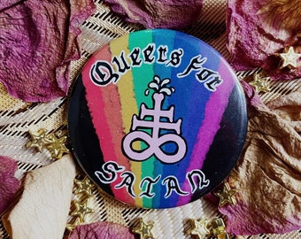 Queers for Satan Badge 50mm Badge