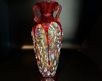ヴィンテージ ART MURANO Creazioni Silvestri 装飾ガラス花瓶 - Etsy 日本