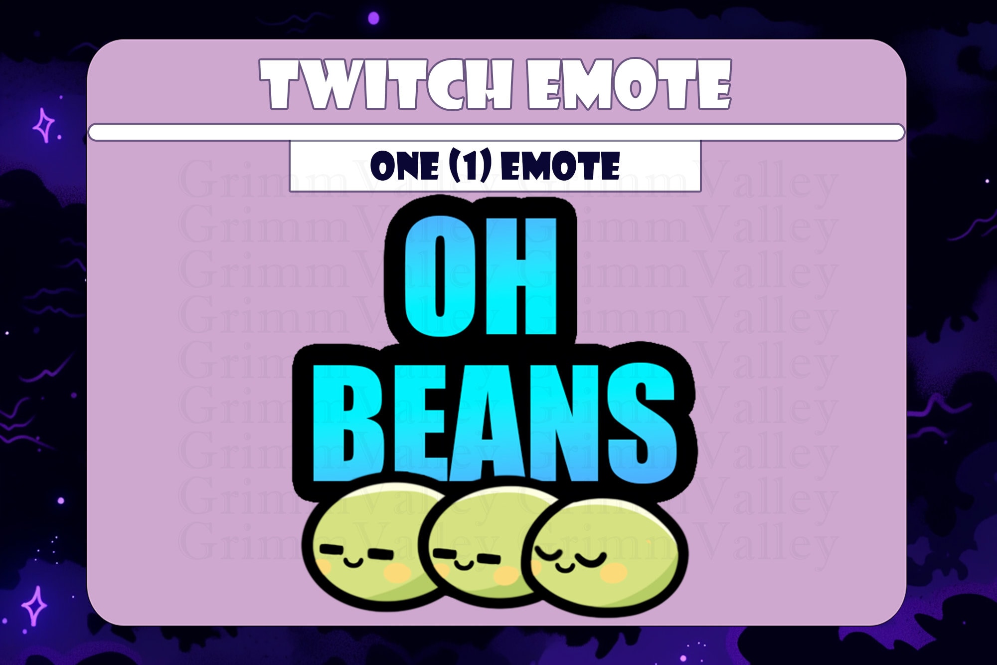 Oh Beans Twitch Emote for Twitch Discord Etsy