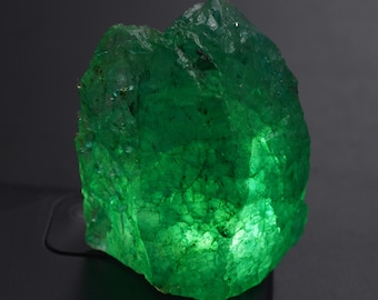 200-250 Ct Certified Natural Emerald Brazilian Green Emerald Raw Healing Earth-Mined Emerald Glorious Chunk Uncut Shape Green Emerald Row