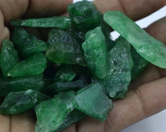 Colombian Emerald Rough Uncut and Natural 250-5000 Ct Raw Beauty Rough  Genuine Certified Quality 20mmx16mm Authentic Loose Gemstone