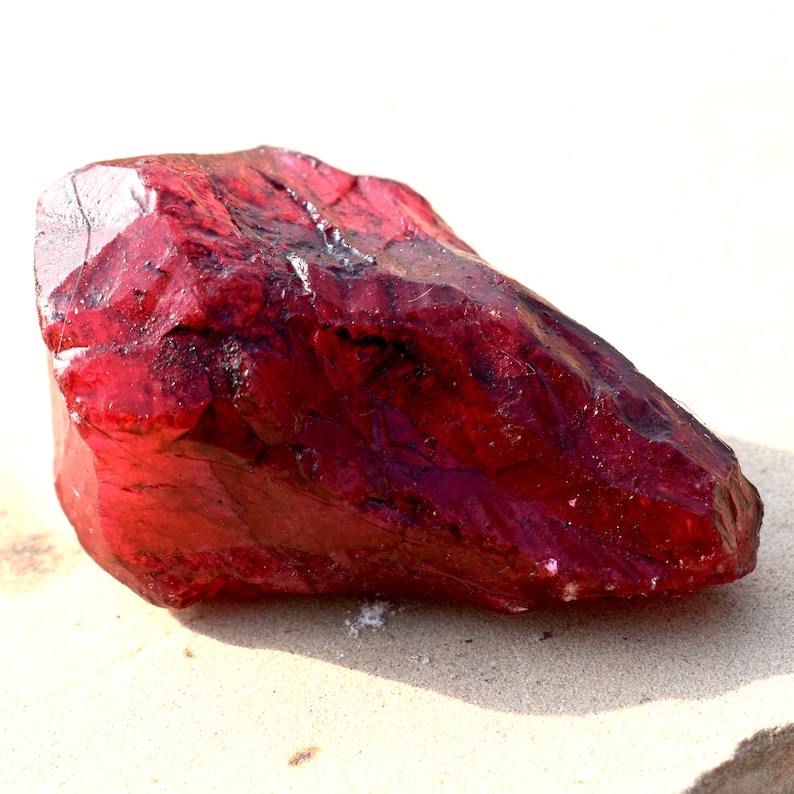 One Time Sale Ruby Rough Natural 100 1000 Ct Certified Natural Uncut Earth Mined 77mmx47mm African Pigeon Blood Red Ruby Big Rough Gemstone image 2