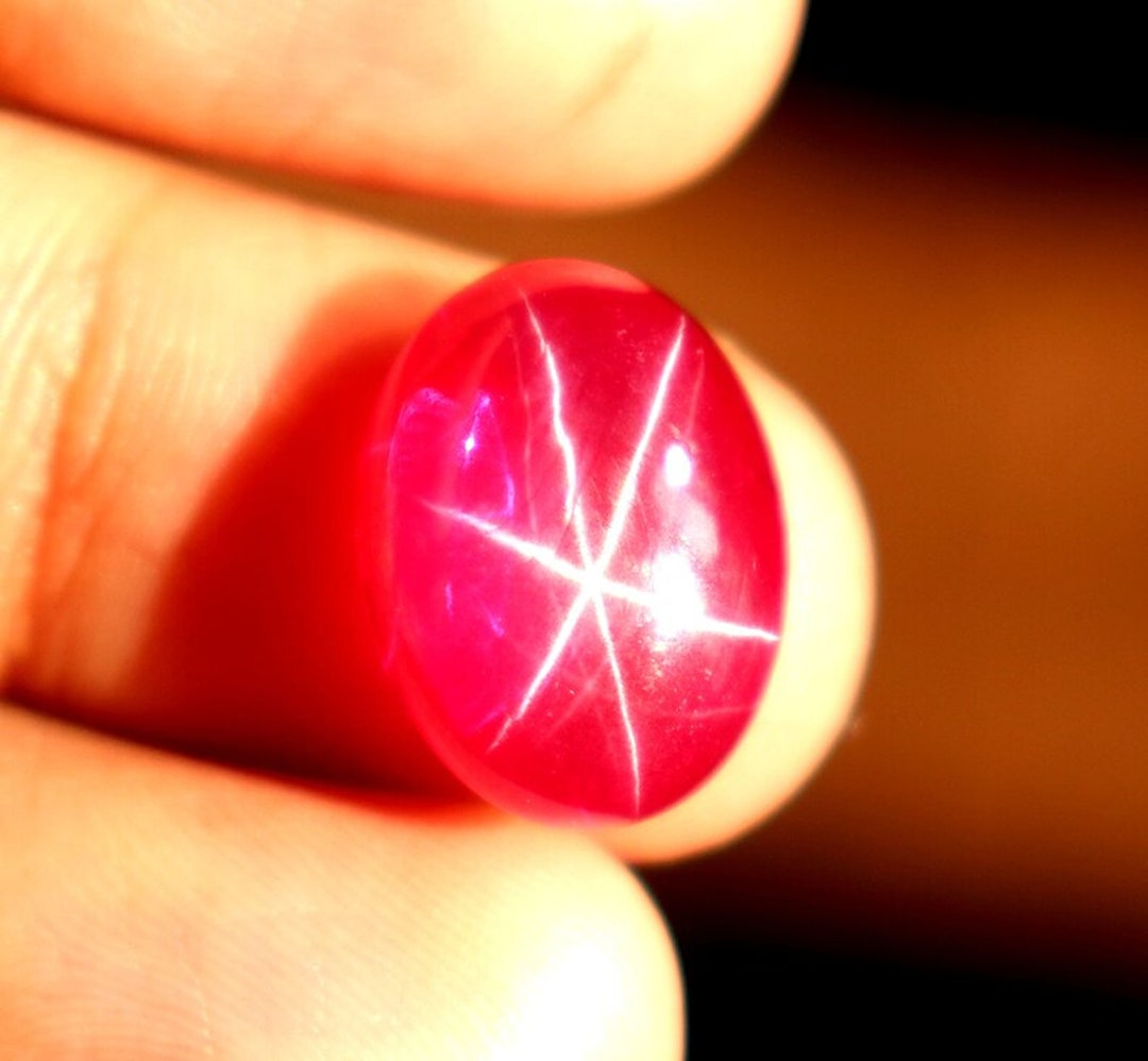 10 Ct Natural Red Star Ruby Oval Cut Burmese Star Ruby AAA++ Quality ...