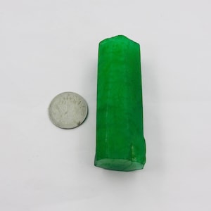 Certified Natural Colombian 400-444 Ct Green Emerald Raw Healing High-Quality May Birthstone Natural Certified Raw Green Emerald