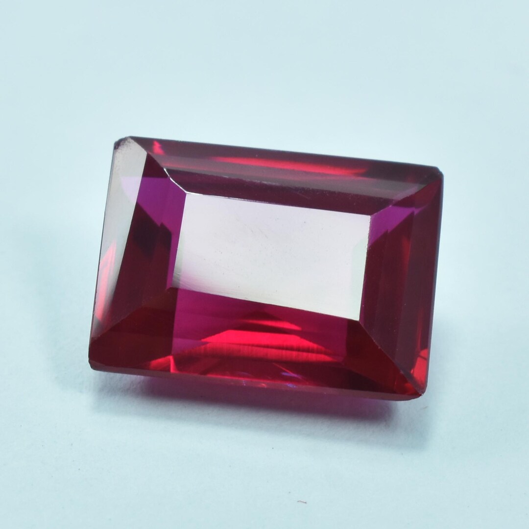 10.8 Ct Emerald Cut Red Ruby | CERTIFIED Natural Loose Gemstone | Sri ...