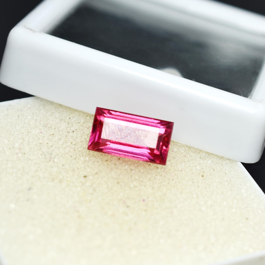 10.65 Ct NATURAL African Pink Ruby Unique Emerald Cut A+ Quality ...