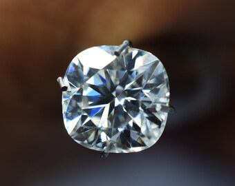 GIGAJEWE White D Color Moissanite Stone Loose Gemstone White Certificate Cushion