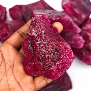 CERTIFIED Natural Red Rough Ruby 1000–2500 Ct | Raw Gemstone | July Birthstone | Perfect for Jewelry & Ruby Accessories | Free Delivery