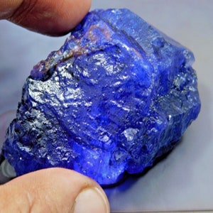 250-320 Carat Blue Tanzanite Raw Rough Natural Uncut Healing Earth Mined Tanzanite Loose Gemstone Raw Stone Free Shipping