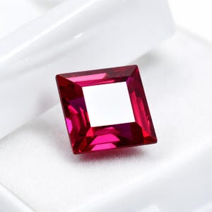 Colgante de rubí rojo sangre birmano natural certificado de 5 quilates, talla cuadrada, piedra preciosa suelta, ideal para regalo. Envío gratuito.