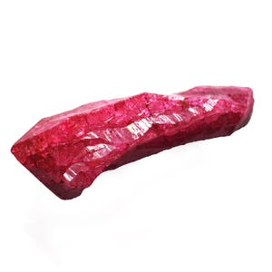 Rubí natural premium en bruto de 444-500 quilates, piedra preciosa sin tallar extraída de la tierra, cristal rojo sangre certificado.