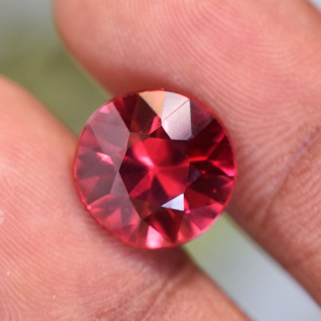 Perfect Ruby 11x11 Mm Natural Certified Round Cut Red Ruby Ring Size Loose Gemstone ...