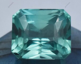 Saphir Naturel Du Montana 6 Carats Vert, Coupé Carré, Qualité Excellente - Certifié GIR