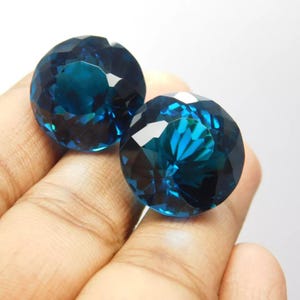 55 Ct Certified Extremely Rare AA+ Natural Grandidierite Bluish Montana Round cut Beautiful Pair Loose Grandidierite Gemstone For Jewelry