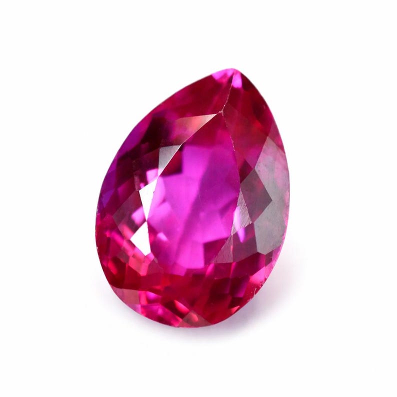 10 Ct Natural Pink Ruby Pear Cut Loose Gemstone | Certified July ...