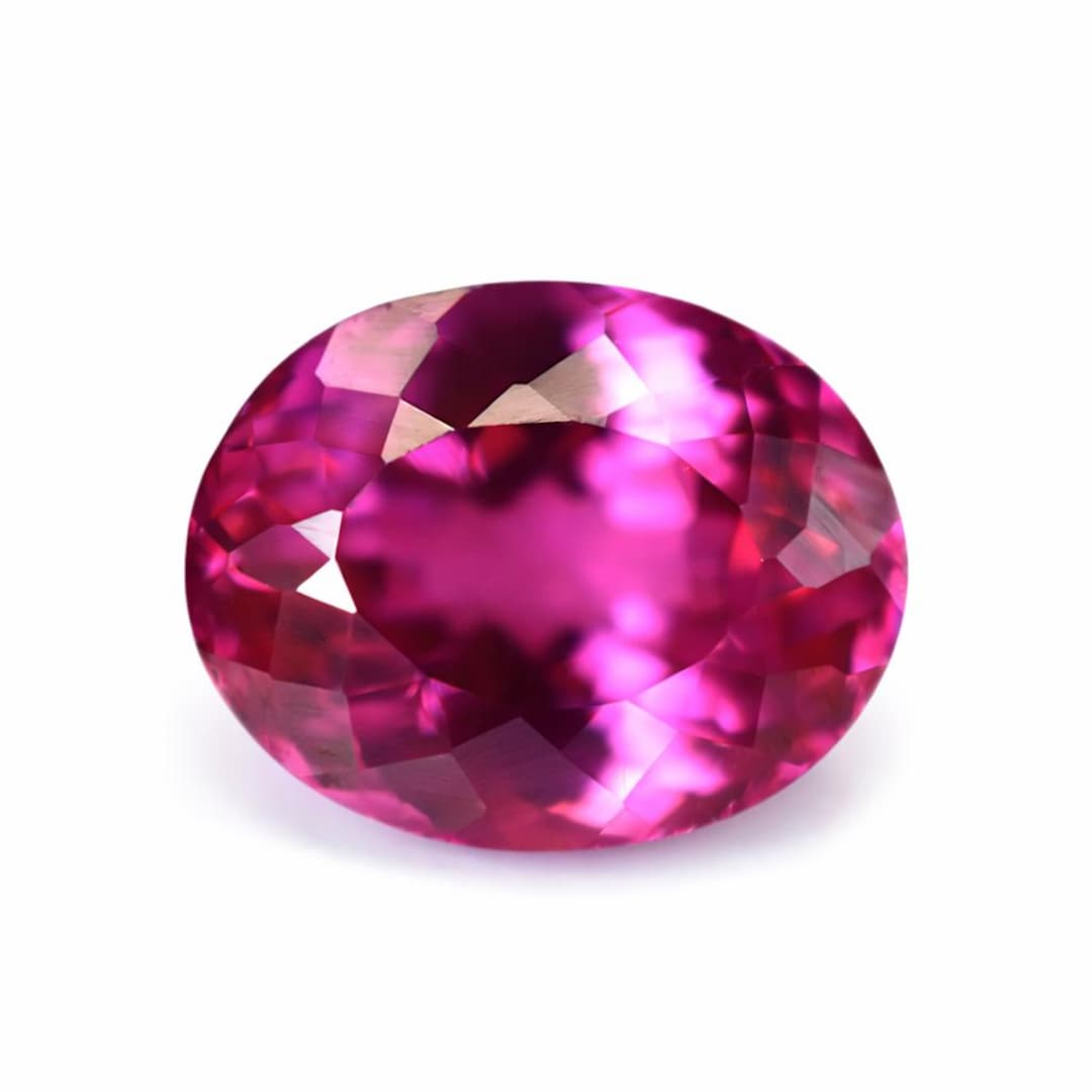 11.50 Ct Oval Cut Natural Ruby Fiery Pink Gemstone, Certified Loose ...