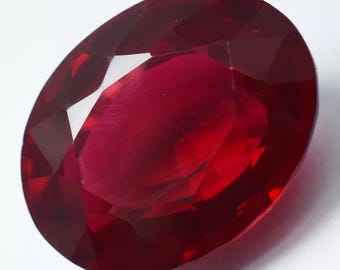 13.40 Ct Natural CERTIFIED Ruby Red Oval Cut Rare Loose Gemstone