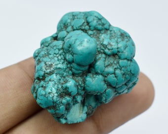 Natural 100-120 Ct Arizona Blue Turquoise Rough Certified Raw Gemstone for Jewelry Healing Gem-Turquoise Special Offer-Uncut Turquoise Stone
