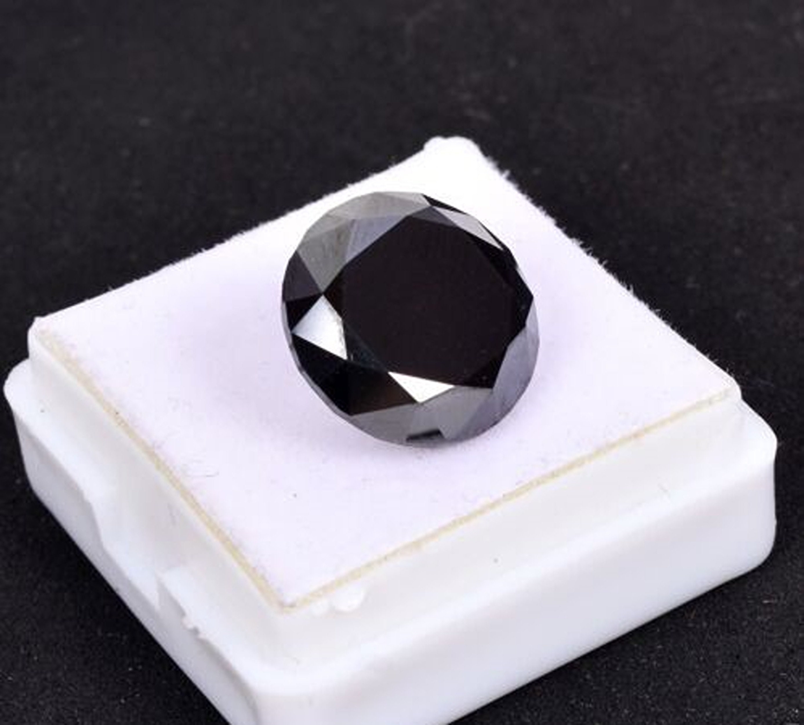 Rond Noir diamant naturel pour homme Cluster Bague de