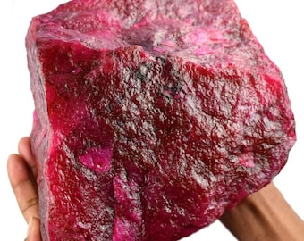 Certified 20000 Ct+ / 4 Kg Natural African Earth Mined Healing Uncut Shape Chunk Red Blood Ruby Rough From Africa