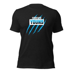 Bryce Young Forever Young Unisex t-shirt Bella + Canvas Carolina Panthers  quarterback number 1 pick Alabama Crimson Tide - Keep Pounding
